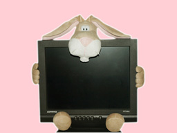 GS7417 - CE - Brown rabbit - 09  (5 pcs set - monitor decoration)
