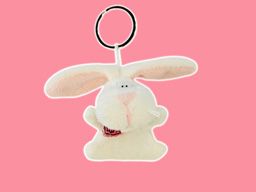 GS8097 - CE - White Rabbit - 09  (7cm) - w - keychain