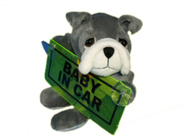 GS7820 - Grey Dog - 09 (22cm) - baby in car 