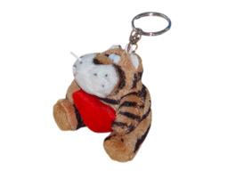  GS7383 - CE - Brown Tiger  (8cm) - w - keychain