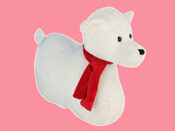 GS7991 - BE - white bear (25x40cm) - cushion