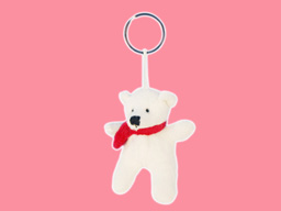 GS7982 - BE - white bear (11cm) - w - keychain