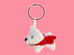 GS8096 - BE - white bear (8cm) - w - keychain