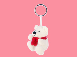 GS8312 - BE - white bear (7cm) - w - keychain