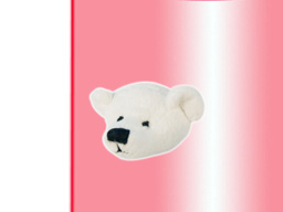 GS7386 - BE - white bear (6cm) - w - magnet
