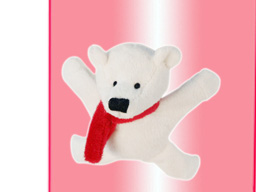 GS7387 - BE - white bear (13cm) - w - magnet