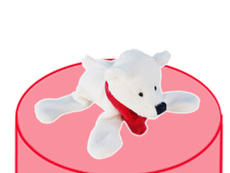GS7468 - BE - white bear (13cm) - w - magnet