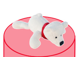 GS7545 - SM - BE - white bear  (17cm) - w - magnet