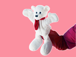 GS7399 - BE - white bear (37cm) - hand puppet