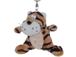  GS7883  - CE - Brown Tiger   (10cm)   - w -  keychain 