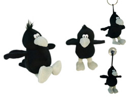 GS8338 - Crow (10-15cm) - 10cm - w - suction cup and magnet