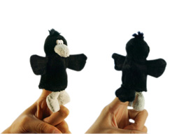 GS8337- Crow  (10cm) - finger puppet 