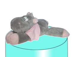GS7564 - Hippo (15cm) - w - magnet